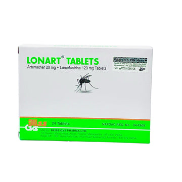 Artemether 20mg + Lumefantrine 120 mg - Lonart 24's
