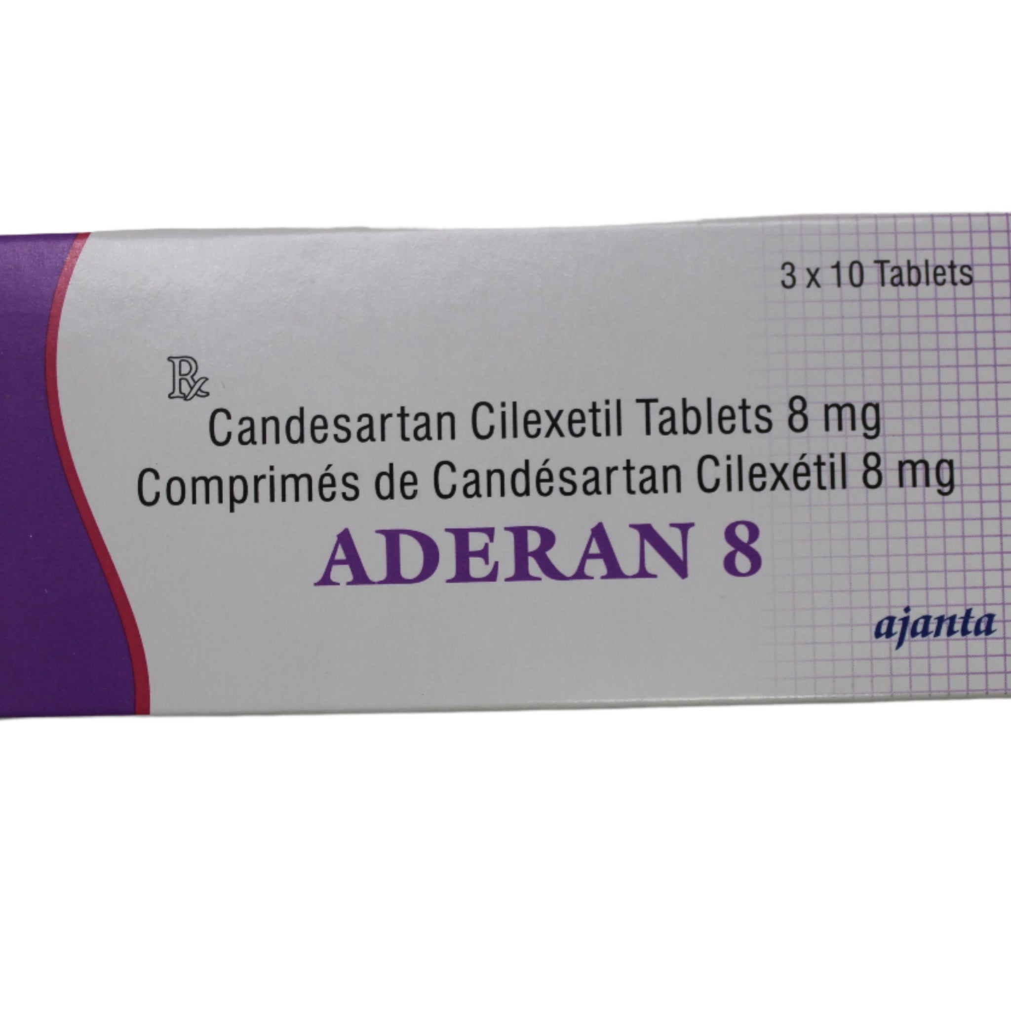 Candesartan 8mg -Aderan 30's - Hospitech and Pharma Limited