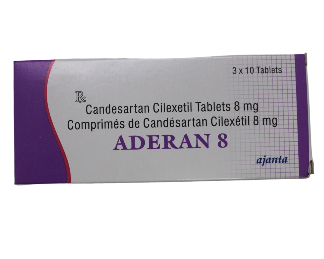 Candesartan 8mg -Aderan 30's - Hospitech and Pharma Limited