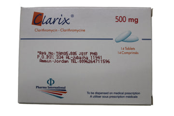 Clarithromycin 500mg Tablets -Clarix - Hospitech and Pharma Limited
