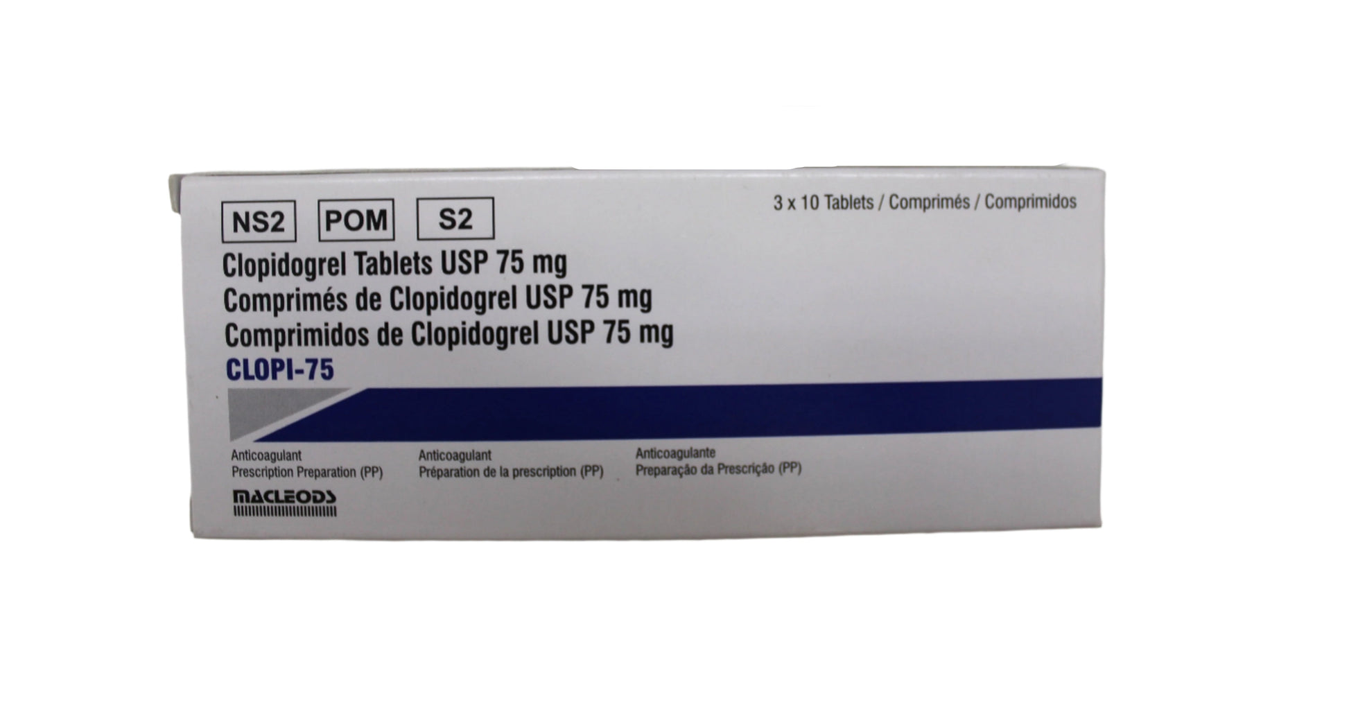 Clopidogrel 75mg - Clopi 75 - Hospitech and Pharma Limited