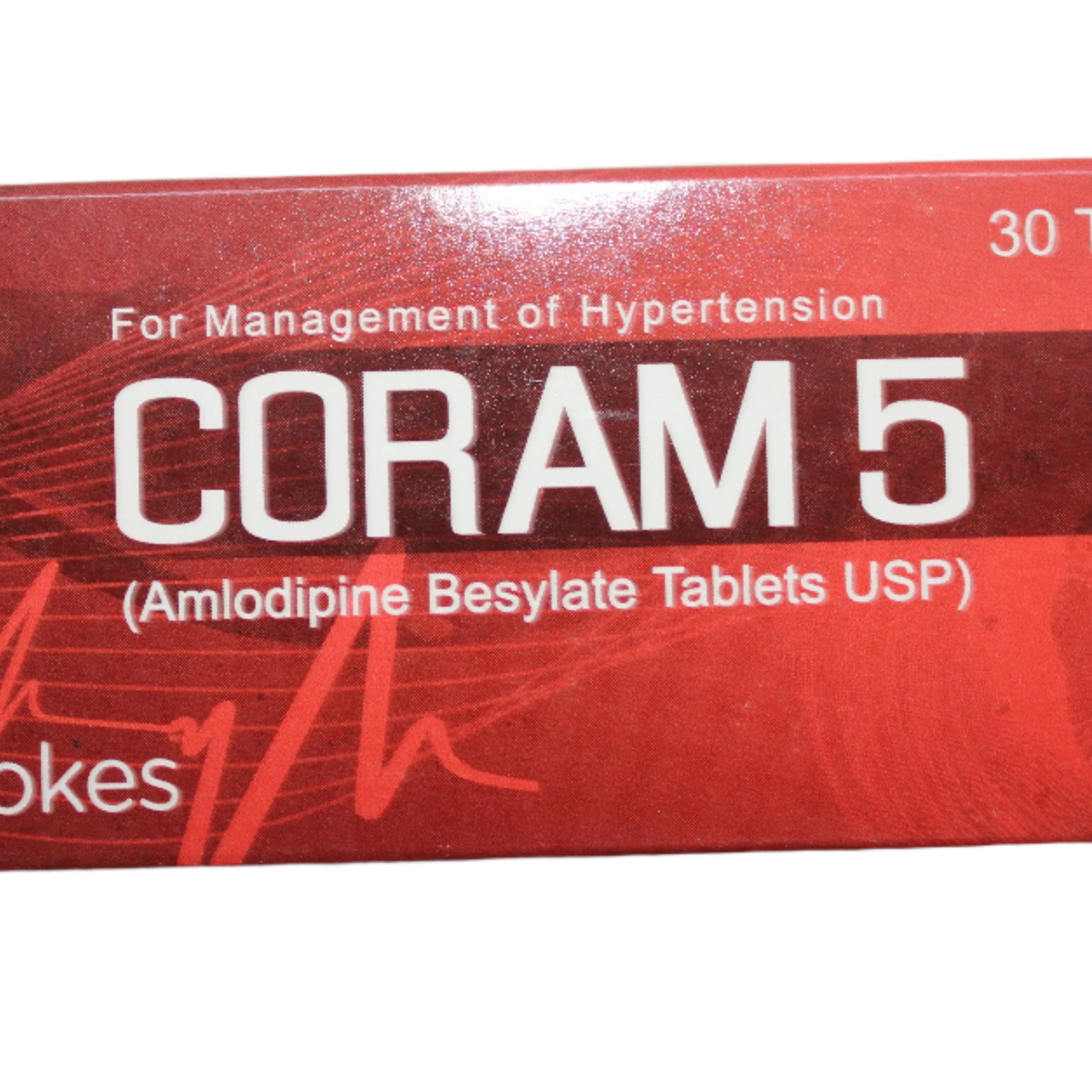 Amlodipine 5mg - Coram 30's - Hospitech and Pharma Limited