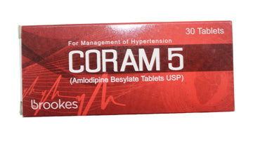 Amlodipine 5mg - Coram 30's - Hospitech and Pharma Limited