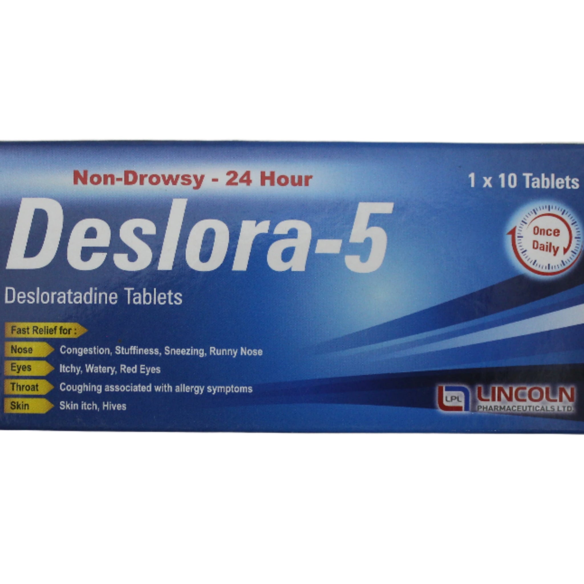 Desloratadine Tabs 5mg -Deslora 10's - Hospitech and Pharma Limited