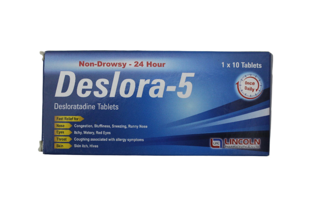 Desloratadine Tabs 5mg -Deslora 10's - Hospitech and Pharma Limited