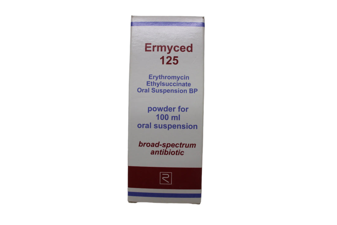 Erythromycin suspension 125mg/5ml - Ermyced - Hospitech and Pharma Limited