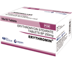 Erythromycin 250mg tablets -Erythromin - Hospitech and Pharma Limited