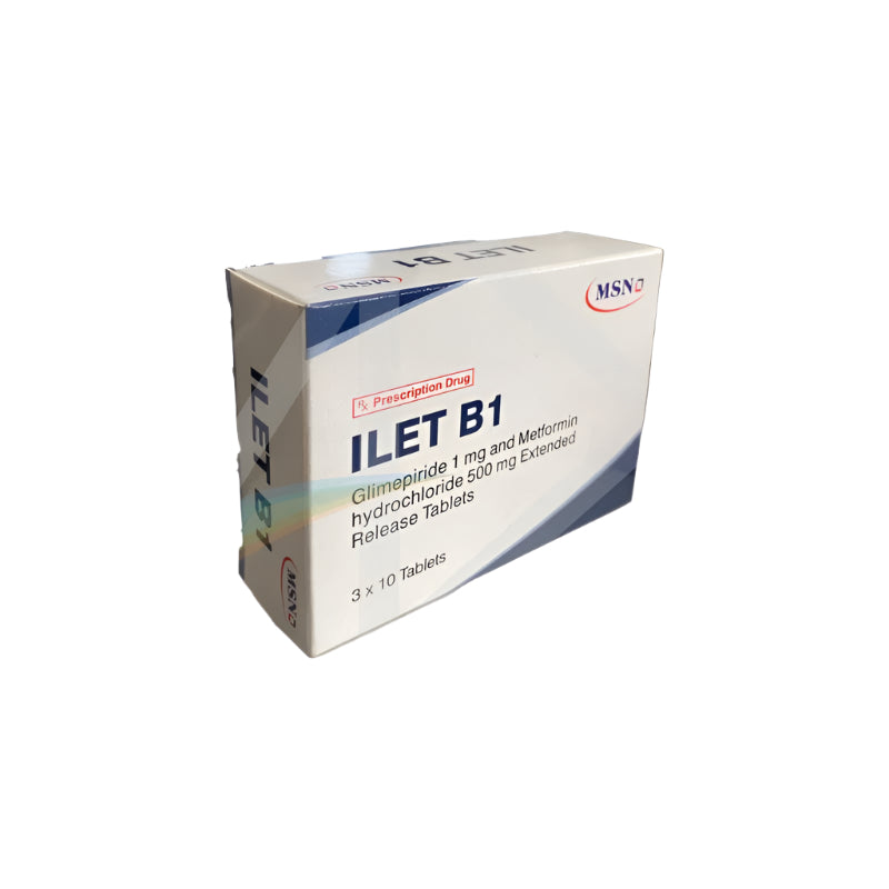 Glimepiride 1mg and Metformin 500mg -ILET B1