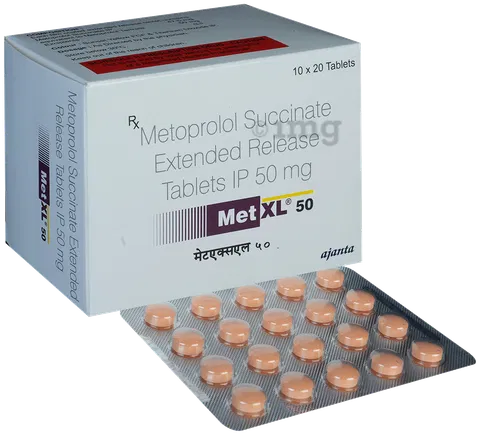 Metoprolol 50mg - Met Xl 30's - Hospitech and Pharma Limited
