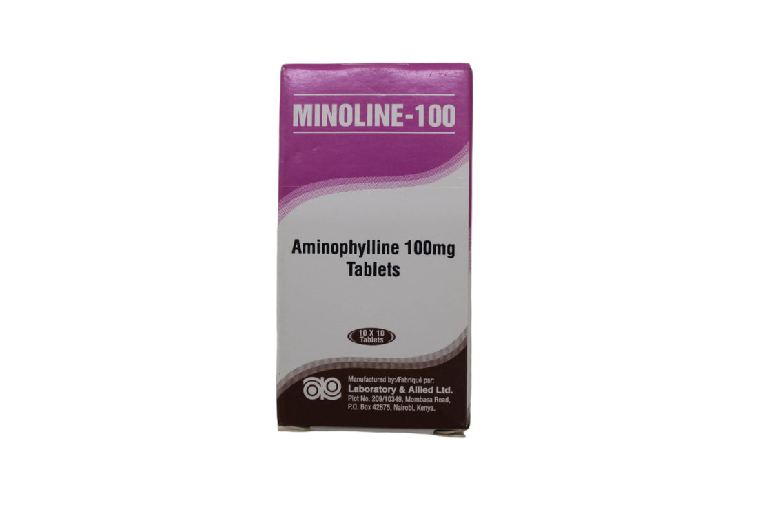 Aminophylline Tabs - Minoline 100's - Hospitech and Pharma Limited