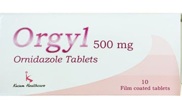 Ornidazole Tabs-Orgyl 10's - Hospitech and Pharma Limited