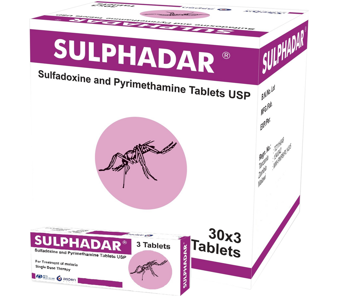 Sulfadoxine and Pyrimethamine - Sulphadar Tabs 3's - Hospitech and Pharma Limited
