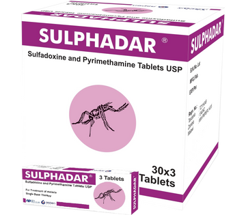 Sulfadoxine and Pyrimethamine - Sulphadar Tabs 3's - Hospitech and Pharma Limited