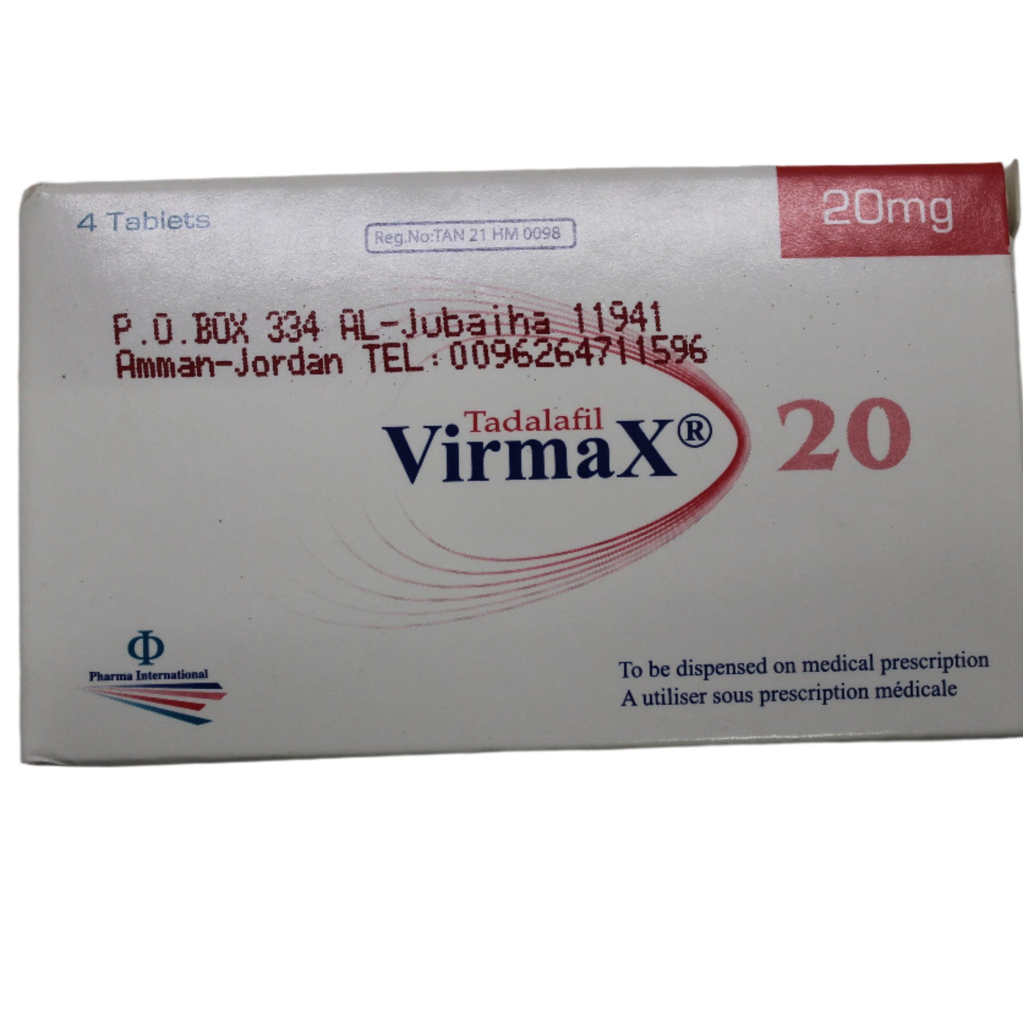Tadalafil 20mg - Virmax 20 - Hospitech and Pharma Limited