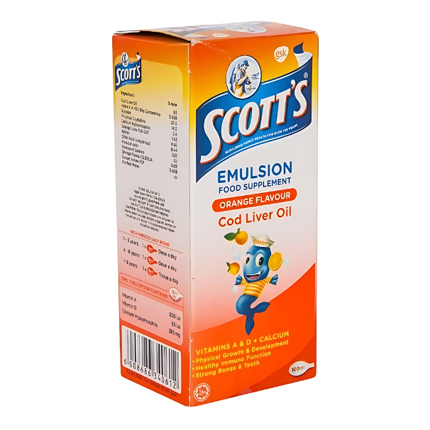 Scotts Cod Liver Oil Orange - Hospitech and Pharma Limited