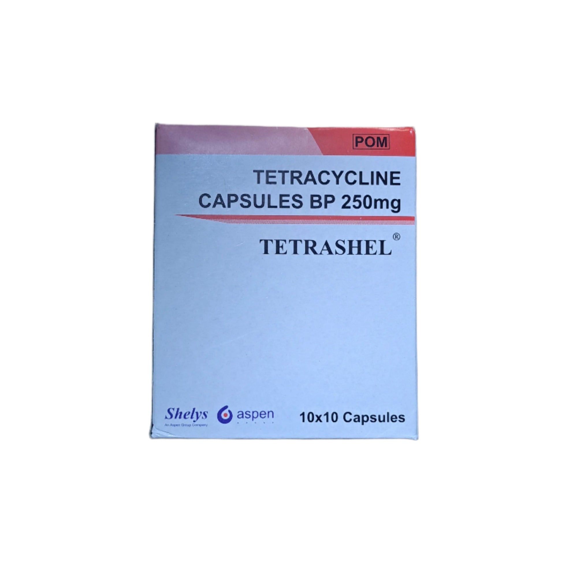 Tetracyline Capsules 250mg - Tetrashel 100's - Hospitech and Pharma Limited