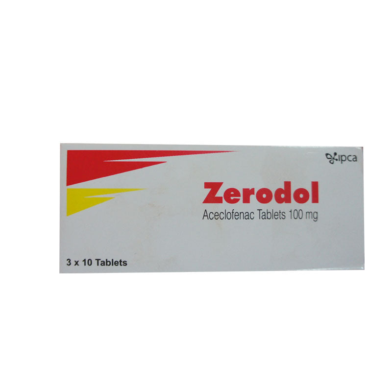 Vichupo vya Aceclofenac 100mg -zerodol 100's